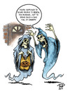 Cartoon: Halloween cartoon 2011 (small) by thopman tagged halloween,ghost,pumpkin,skeletons,poltergeist