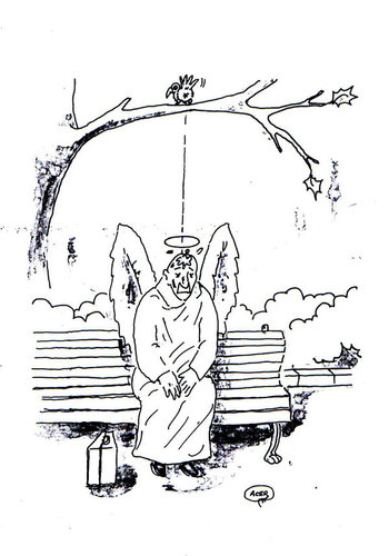 Cartoon: talihli melek (medium) by aceratur tagged talihli,melek