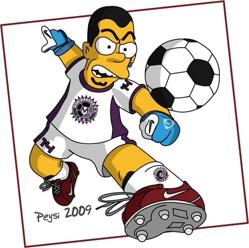 Cartoon: PEYSI SIMPSON (medium) by ELPEYSI tagged lossimpsons,futbol,juego,thesimpsons,soccer,cartoon