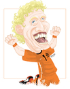 Cartoon: Dirk KUYT (small) by ELPEYSI tagged dirk kuyt holanda naranja mecanica