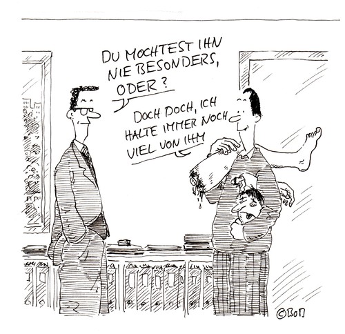 Cartoon: Doch doch... (medium) by Christian BOB Born tagged kollegen,arbeit,büro,beruf,konkurrenz,hannibalismus,doch,kollegen,arbeit,büro,beruf,konkurrenz,hannibalismus,hannibal