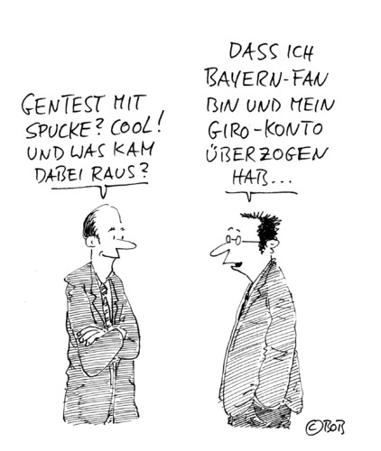 Cartoon: Zukunft war gestern (medium) by Christian BOB Born tagged kontrolle,datenschutz,überwachung,gene,gentest,kontrolle,datenschutz,gene,gentest,computer