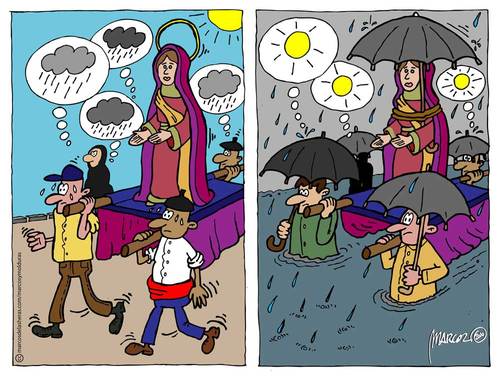 Cartoon: Climate change (medium) by marcosymolduras tagged climate,change,religion