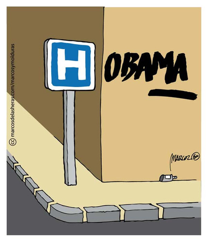 Cartoon: Hobama (medium) by marcosymolduras tagged obama,sanidad