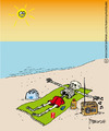 Cartoon: Sunless protection (small) by marcosymolduras tagged sun,beach,protection
