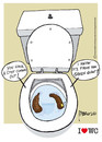 Cartoon: Talks shit (small) by marcosymolduras tagged shit,bowl,talks,wc