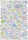 Cartoon: Mollusc Parade (small) by constable tagged snails,joy,individuals,animals,creatures,colors,graphics,parade,vector,art