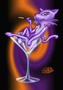 Cartoon: the purple kittie (small) by elle62 tagged purple,kittie,cartoon