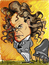 Cartoon: Beethoven (small) by David Goytia tagged musica,beethoven,piano