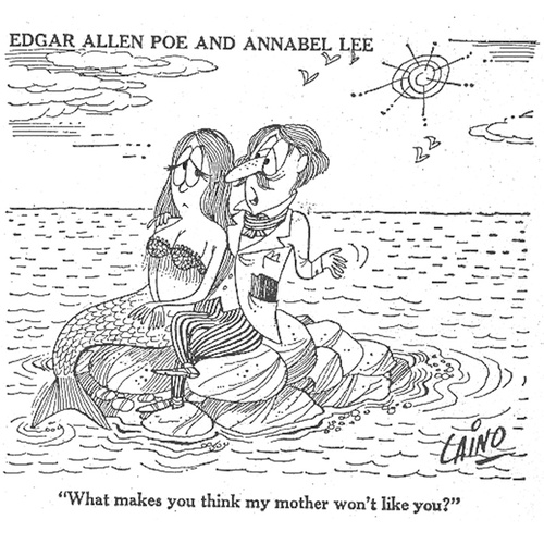 Cartoon: Edgar Allen Poe (medium) by LAINO tagged poe,annabel,lee