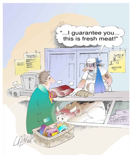Cartoon: Fresh Meat (medium) by LAINO tagged fresh,meat