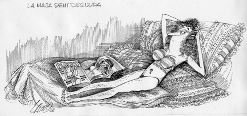 Cartoon: La Maja (medium) by LAINO tagged maja