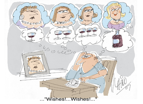 Cartoon: The Wish (medium) by LAINO tagged wishes