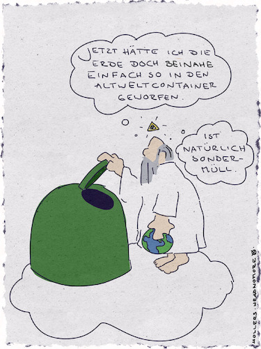 Cartoon: Altweltcontainer (medium) by hollers tagged gott,welt,mülltrennung,umwelt,klima,umweltzerstörung,sondermüll,altglas,altpapier,recycling,müll,erde,schöpfung,entsorgung,gott,welt,mülltrennung,umwelt,klima,umweltzerstörung,sondermüll,altglas,altpapier,recycling,müll,erde,schöpfung,entsorgung