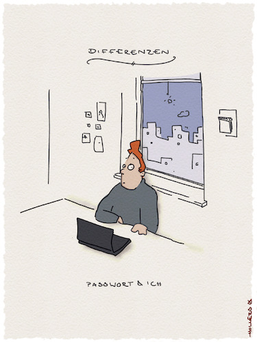 Cartoon: Differenzen (medium) by hollers tagged passwort,merken,computer,differenzen,merkschwäche,sicherheit,zu,blöd,einloggen,neuronale,verbindungen,passwort,merken,computer,differenzen,merkschwäche,sicherheit,zu,blöd,einloggen,neuronale,verbindungen