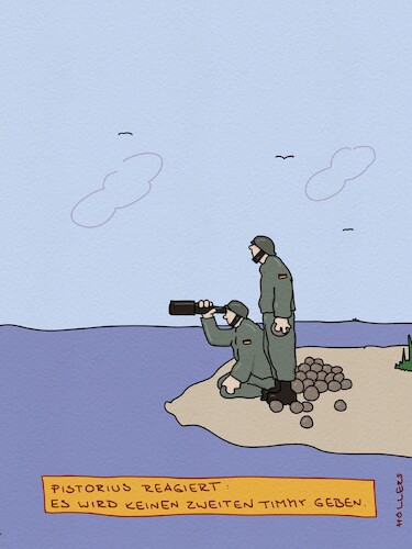 Cartoon: Endlich! (medium) by hollers tagged pistorius,timmy,wal,bundeswehr,ostsee,pistorius,timmy,wal,bundeswehr,ostsee