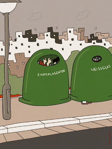 Cartoon: Entsorgung (medium) by hollers tagged agenten,einmalagenten,entsorgung,russland,müll,respekt,demokratie,hybride,kriegsführung,container,agenten,einmalagenten,entsorgung,russland,müll,respekt,demokratie,hybride,kriegsführung,container