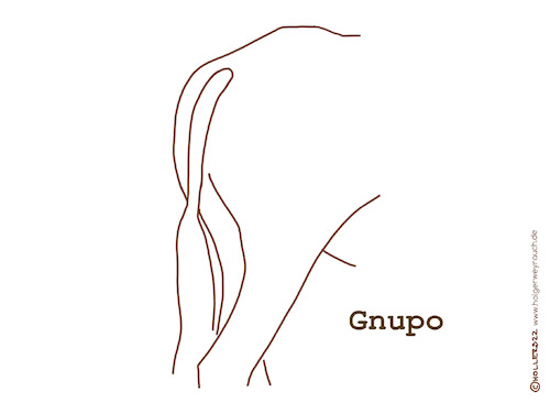 Cartoon: Gnupo (medium) by hollers tagged gnu,po,gnu,po