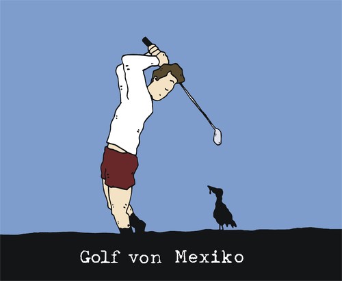 Cartoon: Golf von Mexiko (medium) by hollers tagged artensterben,mexiko,golf,ölpest,ölpest,golf,mexiko,artensterben,golf von mexiko,umwelt,natur,katastrophe,umweltkatastrophe,naturkatastrophe,pes,von