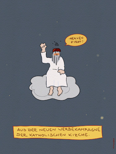 Cartoon: Heaven (medium) by hollers tagged heaven,maga,america,first,gott,trump,werbekampagne,mitglieder,gläubige,heaven,maga,america,first,gott,trump,werbekampagne,mitglieder,gläubige