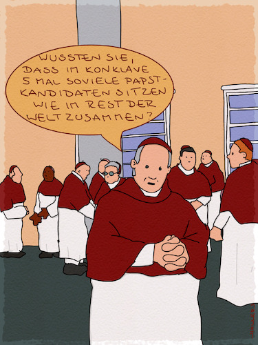 Cartoon: Mindestens (medium) by hollers tagged konklave,papstwahl,papst,kandidaten,kardinäle,rom,vatikan,konklave,papstwahl,papst,kandidaten,kardinäle,rom,vatikan