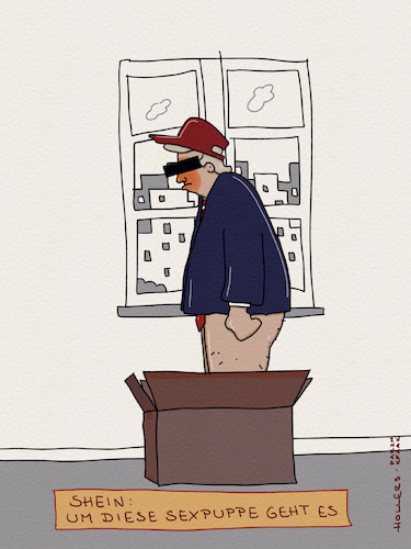 Cartoon: Puppe (medium) by hollers tagged shein,sexpuppe,gummipuppe,versand,pädophilie,trump,kindlich,minderjährig,shein,sexpuppe,gummipuppe,versand,pädophilie,trump,kindlich,minderjährig