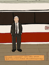Cartoon: Bilger (small) by hollers tagged bilger,verkehrsminister,bahn,einkommen,ankommen,bedingungsloses,grundeinkommen,unpünktlichkeit