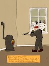 Cartoon: Schüsse (small) by hollers tagged trump,schönreden,schuss,in,ofen,iran,usa,hormus,öl,reparationen