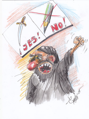 Cartoon: vote (medium) by Erki Evestus tagged vote