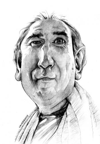 Cartoon: JOSEBA BERRONDO ARBELAIZ (medium) by salnavarro tagged caricature,pencil,caricaturist,karka