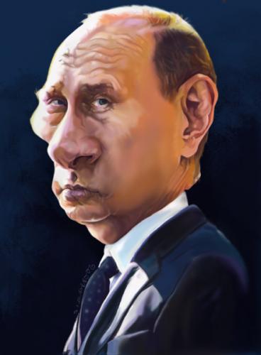 Cartoon: vladimir putin (medium) by salnavarro tagged caricature,digital,politics