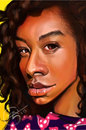 Cartoon: Corinne Bailey Rae (small) by salnavarro tagged caricature,finger,painted,ipod,touch