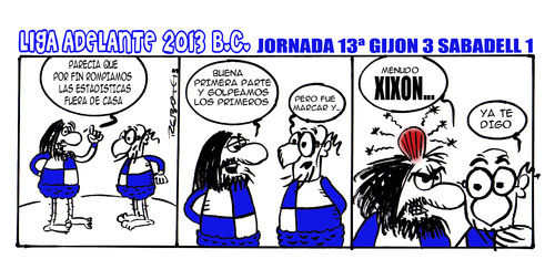 Cartoon: Division Maldita 13 (medium) by rebotemartinez tagged liga,adelante,sabadell