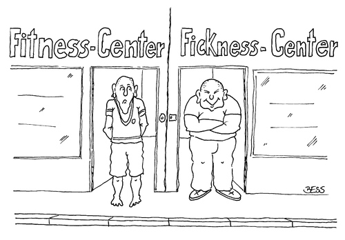 Cartoon: Der kleine Unterschied (medium) by besscartoon tagged besscartoon,bess,fitnesscenter,ficken,fickness,fitness,männer