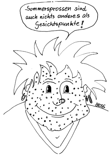 Cartoon: Gesichtspunkte (medium) by besscartoon tagged gesichtspunkte,sommersprossen,gesicht,kind,bess,besscartoon