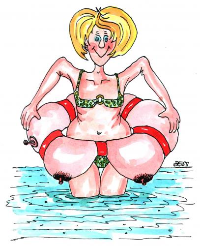 Cartoon: Wunschtraum (medium) by besscartoon tagged rettungsring,busen,meer,wasser,frau,besscartoon,bess