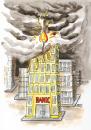 Cartoon: Bankenkrise (small) by besscartoon tagged geld bank bankenkrise verbrennen feuer bess besscartoon