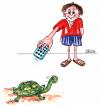 Cartoon: moderne Zeiten (small) by besscartoon tagged kind,tiere,animals,technik,medien,schildkröte,fernbedienung,bess,besscartoon