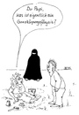 Cartoon: Ganzkörpergefängnis (small) by besscartoon tagged mann,frau,kind,burka,islam,religion,vater,sohn,bess,besscartoon