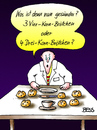 Cartoon: Gewissensfrage (small) by besscartoon tagged essen,diät,vollkorn,gesundheit,ernährung,gewissen,brötchen,bess,besscartoon