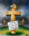Cartoon: Nix wie weg! (small) by besscartoon tagged ostern,fest,karfreitag,aufersteheung,christentum,kirche,inri,religion,katholisch,evangelisch,kreuz,kreuzigung,jesus,bess,besscartoon
