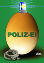 Cartoon: POLIZ-EI (small) by besscartoon tagged polizei,bullen,blaulicht,handschellen,gewalt,staatsmacht,ostern,bess,besscartoon