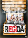 Cartoon: REGIDA (small) by besscartoon tagged rauchen,gerichtsurteil,balkon,regida,zigaretten,mieter,nachbarn,zigarre,bess,besscartoon