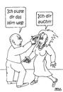 Cartoon: selektive Wahrnehmung (small) by besscartoon tagged mann,frau,paar,beziehung,gewalt,krimell,pistole,drohung,gehirn,bess,besscartoon