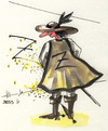 Cartoon: Zorro (small) by besscartoon tagged zorro,mann,film,abenteuerfilm,pinkeln,bess,besscartoon