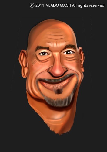 Cartoon: Ben Kingsley (medium) by Vlado Mach tagged ben,kingsley