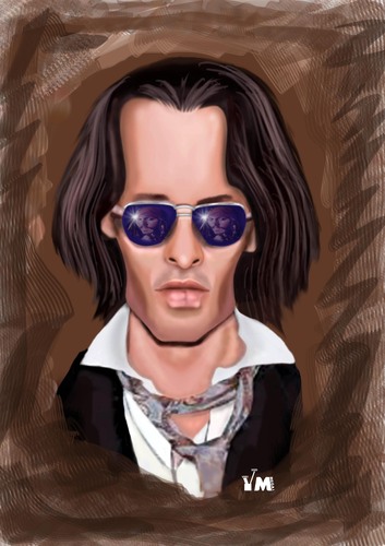 Cartoon: Johny Deep (medium) by Vlado Mach tagged pirates,cartibic,famous,actor,deep,johny