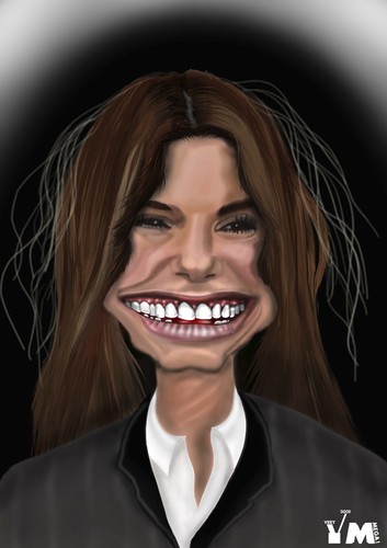 Cartoon: Sandra B (medium) by Vlado Mach tagged famous,actors,woman,smile