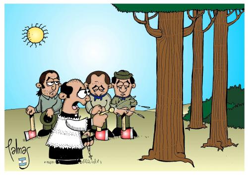 Cartoon: Arboles (medium) by Palmas tagged ecologicos