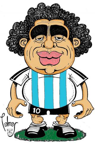 Cartoon: Maradona (medium) by Palmas tagged deporte